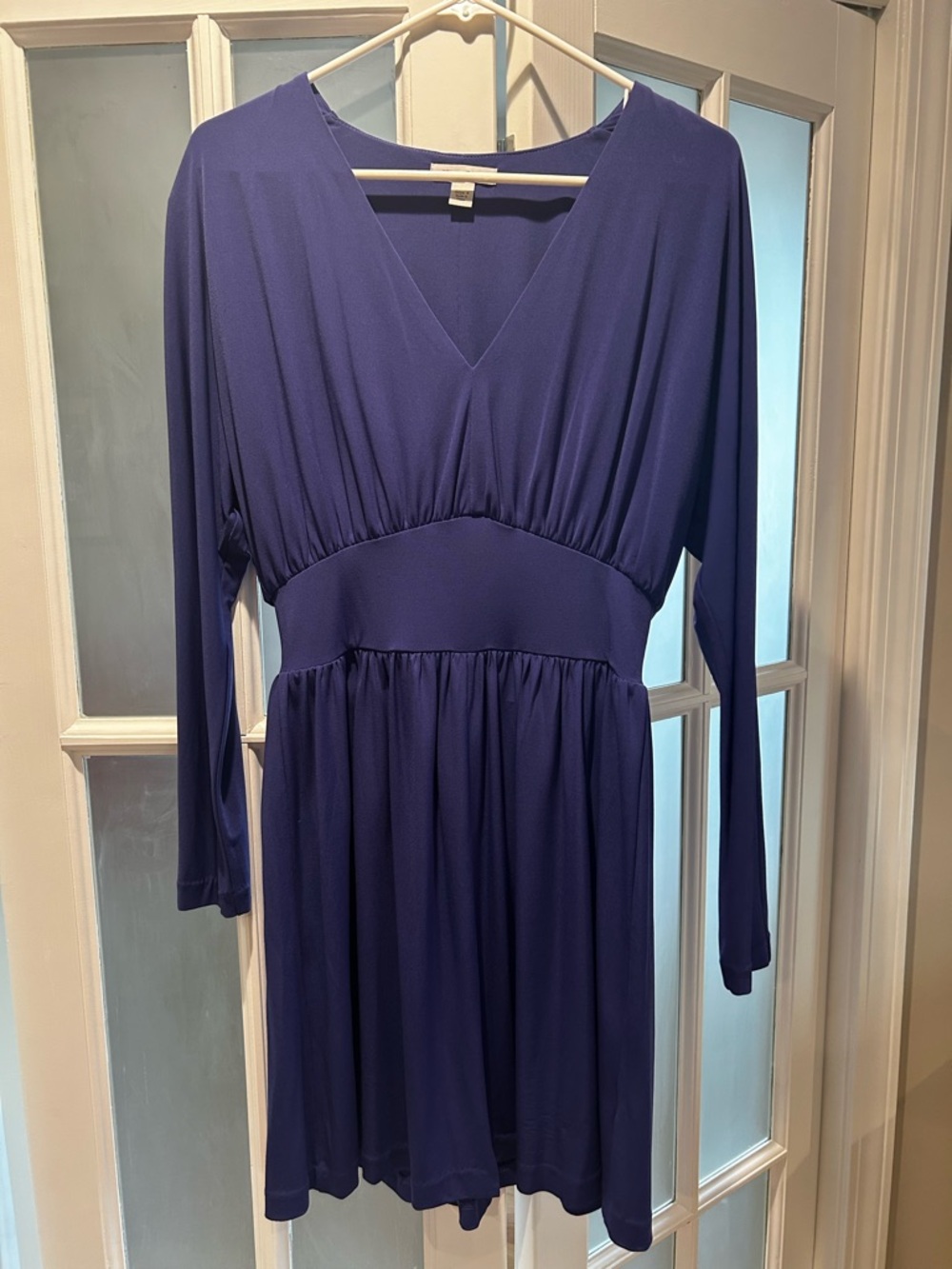 Boston Proper Royal Blue V-Neck Long Sleeve Dress